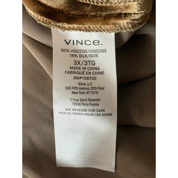 Vince short velvet A-Line skirt gold size 3X - Picture 6 of 7